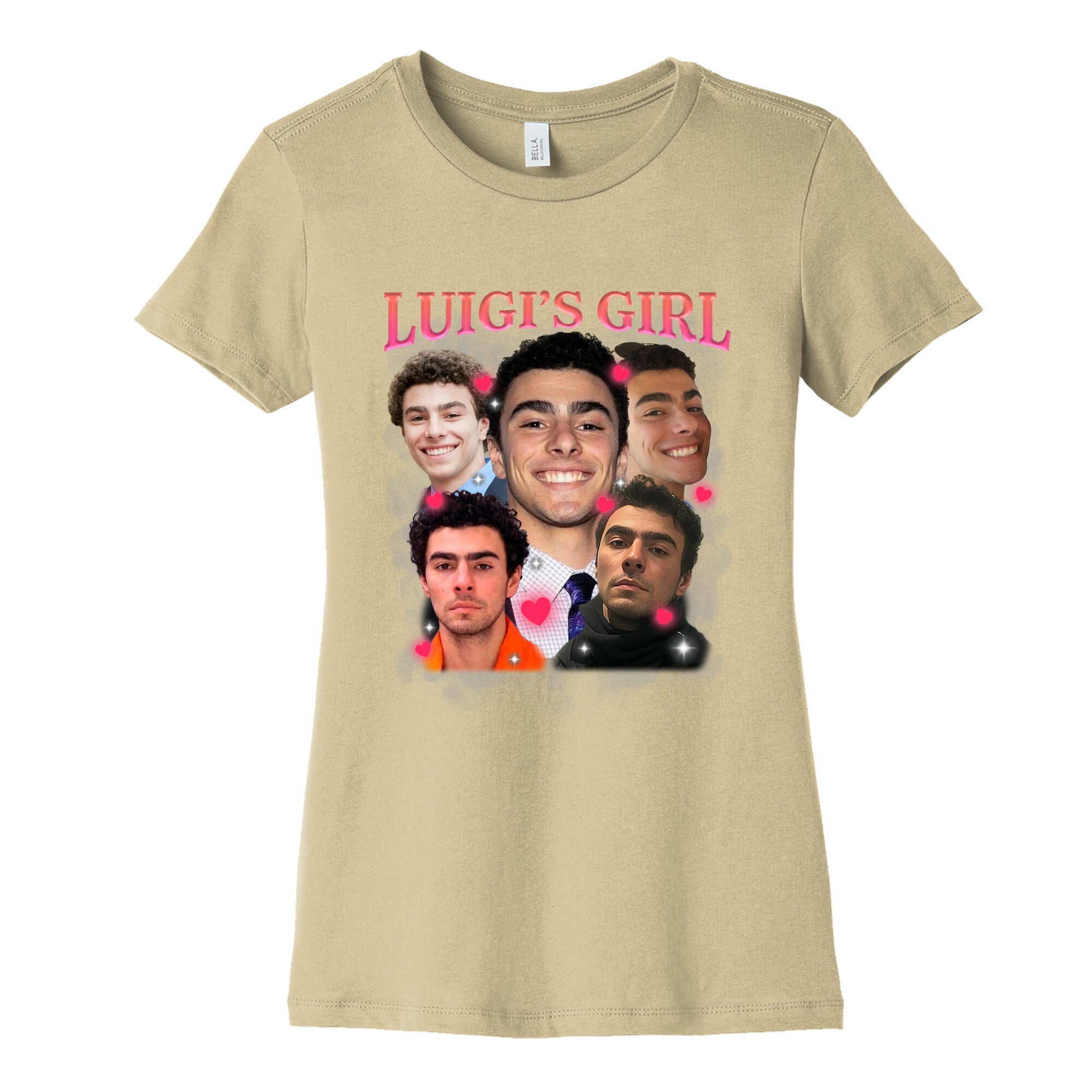 Luigis Girl Mangione Valentines Day Womens Cotton Tee